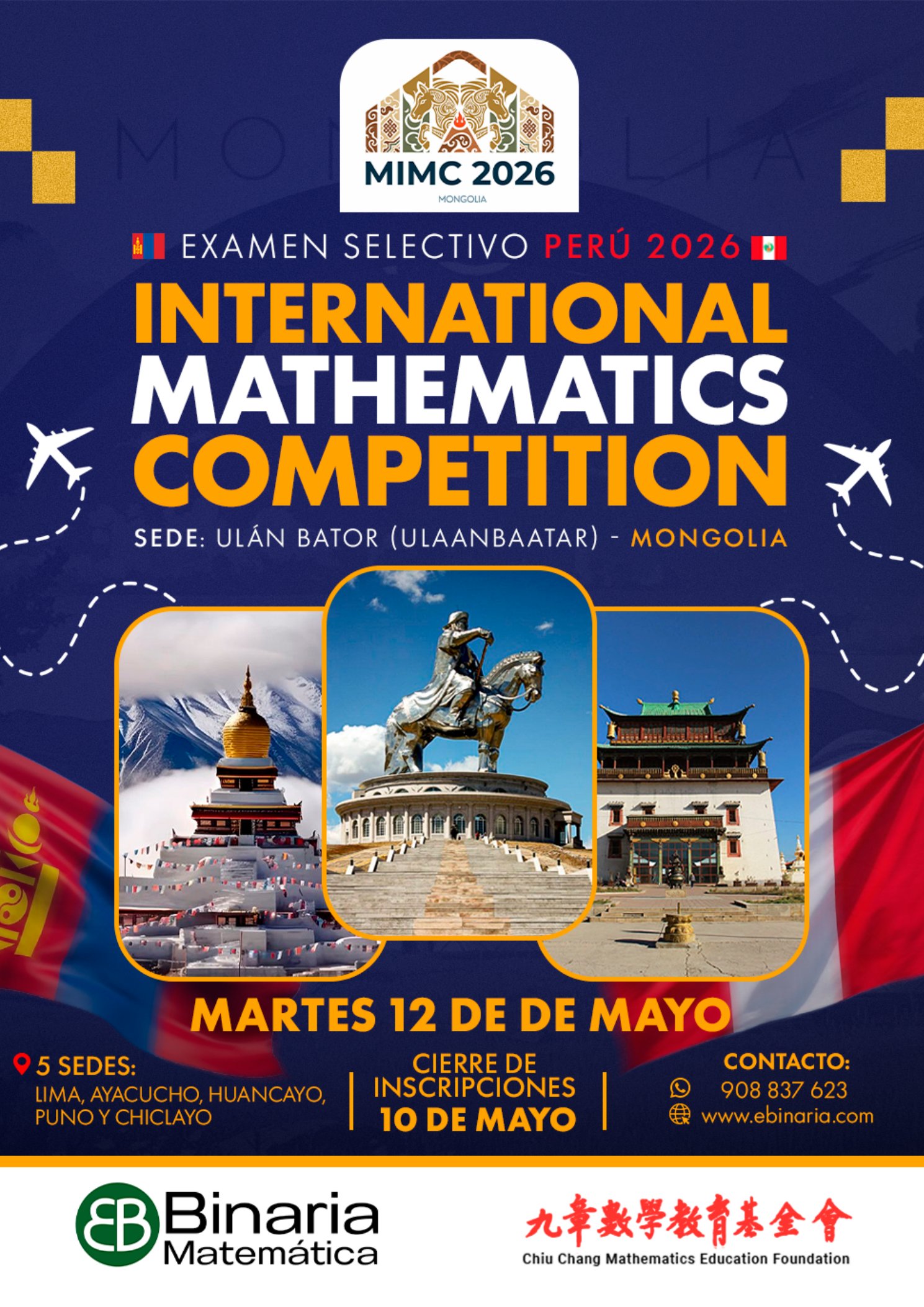 Flyer oficial — Examen Selectivo Perú IMC 2026